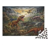 dinosaureses Puzzle 1000 Pièces avec Assemblage Fluide, Puzzle Adulte Impossible Difficile Très Difficile Défiante pour Une Activité en Famille, Cadeau De Retraite 52x38cm/1000pcs