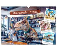 Dinosaurier-Alltag - Wenn sie nicht ausgestorben wären! (Wandkalender 2026 DIN A3 quer), CALVENDO Monatskalender: Ein humorvoller Blick auf das moderne Leben der Urzeitriesen