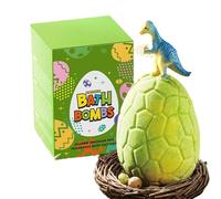 Dinosaurier EI Badebomben Set für Kinder 8x5.6x5.6cm Brausebad Spielzeug Badekugel mit Überraschung Dinosaurier Figur Sprudelbad für Mädchen Badewanne