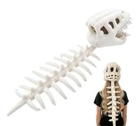 Dinosaurier Kopf Kostüm Plüsch - Weiches Skelett Kopfteil Spielzeug | Tragbare Dino Kapuze Für Kinder Erwachsene | Kreatives Spiel Deko Für Zuhause Schlafzimmer Wohnzimmer Zubehör 80cm 120cm
