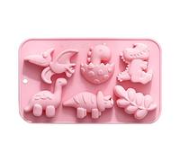 Dinosaurier-Kuchenform | Silikonform Mit 6 Verschiedenen Dinosaurier-Motiven | Niedliche Dinosaurierformen Für Cartoon-, DIY--Kuchendekoration, Silikon-Süßigkeitenform Für Schokolade Und Wackelpudding