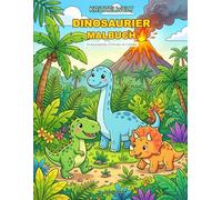 Dinosaurier Malbuch: 50 Ausmalbilder für Kinder ab 3 Jahren - Klare, dicke Linien und einfache Formen zum Ausmalen