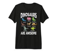 Dinosaurs are Awesome Dinosaur List Paleontology T-Shirt Haut de Gamme