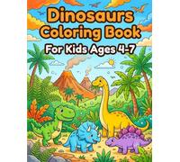 Dinosaurs Coloring Book for Kids Ages 4-7: 20 Friendly Dinosaurs to Color - Big Simple Designs for Little Hands