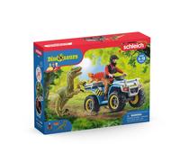 Dinosaurs Fuite Sur Quad Face Au Vélociraptor