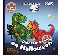 Dinosaurs on Halloween - Coloring Book 2025 - Simple Mandala Style: 50 Pages of Buddy Dinos Ready to Trick-or-Treat