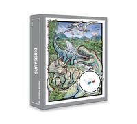 Dinosaurs - Puzzle 3D pour Adultes avec thème Fun de Dinosaure rétro (500 pièces). Comprend Deux Paires de Lunettes 3D !