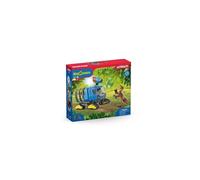 Schleich 42604 Dinosaurs Coffret de Jeu Jouets Véhicule de Capture Dino - Figurine Dinosaure pour Garçons et Filles - Cadeau pour Enfants dès 4 Ans