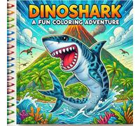 DinoShark Colouring Book" a fun coloring adventure: a fun colouring adventure Created for kids, teens, and young adults, for anyone who loves dinosaurs and sharks