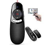 DINOSTRIKE Clicker de présentation de pointeur physique et numérique pour présentations Powerpoint, 2 en 1 USB A et USB C sans fil avec loupe de surbrillance pour écran LCD LED