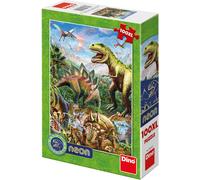 Dinotoys Dino Puzzle - Glow in the Dark Dinosaurs - 100 XL Pieces