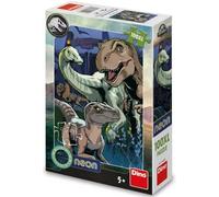 Dinotoys dino puzzle néon des dinosaures 100 xl pièces
