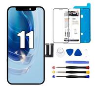 Dinow Écran pour iPhone 11, 6.1" LCD Display pour iPhone 11, Ecran pour iPhone 11 LCD Replacement avec Kit de Reparation, Compatible avec modèle A2221/ A2111/ A2223(Face ID, 3D Touch)