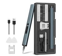 Dinow Tournevis de Precision Electrique Sans Fil, 30 en 1 Mini Tournevis Electrique Sans Fil Avec LED Pour Réparer Smartphone PC Lunettes Jouets Montres