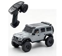DINOWIN 1:30 Mini RC Crawler 2,4 GHz 4WD tout-terrain RC voiture avec transmission en vis à couple élevé, fonction d'escalade lente, véhicule télécommandé RTR pour adultes, gris