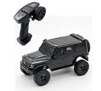 DINOWIN 1:30 Mini RC Crawler 2,4 GHz 4WD tout-terrain RC voiture avec transmission en vis à couple élevé, fonction d'escalade lente, véhicule télécommandé RTR pour adultes, noir
