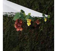 DINOWIN Guirlande Lumineuse Solaire Extérieure, 80 LED Chaîne Lumières LED en forme de raisin et Feuille Artificiel décor pour Parasol Jardin Terrasse Patio Extérieure Tente Camping (Pourpre+Vert)