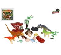 Dinoworld 570402 Speelset (dino-figuren en accessoires, 19-delig, met figuren, b