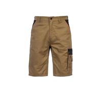 DINOZAVR Fortum Short Cargo Homme - Short De Travail Homme avec Poche Cargo, Poche À Outils, 2 Poches Avant, 2 Poches Arrières avec Rabats Et Fermetures Scratch, Ceinture Élastique Kaki 50