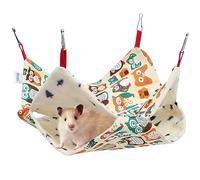 DINSOAVR Balançoire de lit superposée pour écureuils, lit superposé, accessoires de cage pour petit animal de compagnie, hamster