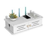 DINSOAVR Boîte de rangement pour routeur Wifi, support de câble, étagère murale pour maison, chambre, bureau, câbles de chargement de téléphone, fournitures de suspension