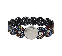 DINSOAVR Ceinture, ceinture réglable à œillets pour la danse de rue, la musique, les festivals, les jeans, les robes, les bijoux de corps, les disques métalliques