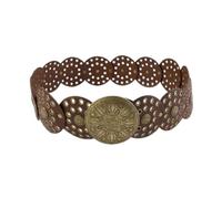 DINSOAVR Ceinture, ceinture réglable à œillets pour la danse de rue, la musique, les festivals, les jeans, les robes, les bijoux de corps, les disques métalliques