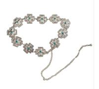 DINSOAVR Ceinture, ceinture réglable pour la danse de rue, les jeans, les robes, les bijoux de corps, la chaîne de croix métallique