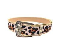 DINSOAVR Ceinture, ceinture vintage unisexe pour adulte, boucle gravée, ceinture en jean, ceinture punk léopards ceinture pour pantalon, robe, taille ornement