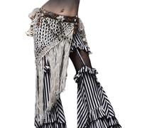 DINSOAVR Ceinture réglable pour danse du ventre - Écharpe pour danseuse tribale du ventre - Accessoires de taille