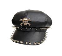 DINSOAVR Chapeau, bérets hip-hop crâne élégant rivet clouté chapeau peintre chapeau grunge chapeau cabbie chapeau pour extérieur promenade club cabbie chapeau