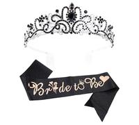 DINSOAVR Coiffe, serre-tête de mariage, couronnes en strass pour future mariée, fournitures de fête prénuptiale, ensemble de bandeaux pour future mariée