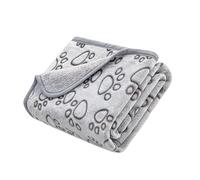 DINSOAVR Couverture pour animal de compagnie avec joli imprimé pattes de dessin animé pour plus de chaleur et facile à laver