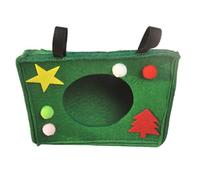 DINSOAVR Lit de Noël doux cachette balançoire jouet pour petit animal lit hamster lapins cachettes cage à suspendre