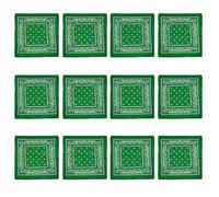 DINSOAVR Lot de 12 bandanas Hiphop foulard imprimé occidental pour femme, festival de musique, fête dansante, écharpe habillée