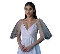 DINSOAVR Manches de bras, épaulette en tulle pour danse, jeu de scène, costume de carnavals, aile maléfique, costume de mariée