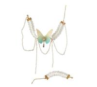 DINSOAVR Manchon de bras, harnais de cuisse réglable en dentelle pour tenues de fête élégantes et cosplay pour les amateurs de mode fée papillon