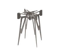 DINSOAVR Support de poêle portable d'extérieur en acier inoxydable pour poêle à bois, support de poêle, grille de cuisson à la vapeur pour feu de camp
