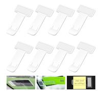 DINSONG Lot de 8 porte-cartes pour pare-brise de voiture, porte-ticket de stationnement, transparent