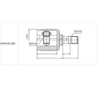 Joint de cardan Essieu avant droit 0311-HRVATRH FEBEST pour HONDA CRX III CR-V I