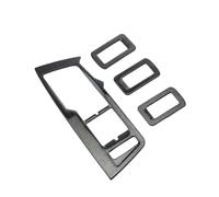 D'intérieur Voiture Universels Ensemble 4 Pièces Garniture D'accoudoir Porte Intérieure Cache-bouton Lève-vitre Pour VW Pour Tiguan Pour L 2017-2020(Le noir)