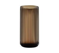 Dinyeo Grand Vase cylindrique en Verre nervuré Marron pour décoration de Table de Salle à Manger