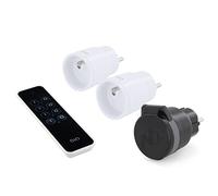 DiO Connected Home 2 prises ON/OFF intérieures et 1 prise extérieure + télécommande.