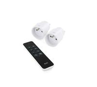 Chacon Set de 2 prises On/Off DiO Connected HOme avec télécommande 2300W Blanc