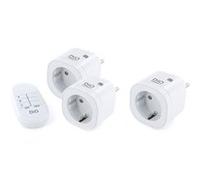 DiO Connected Home - Kit 3 prises Schuko WIFI RF433MHz + télécommande - Chacon