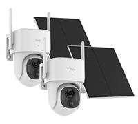DiO Connected Home Lot de 2 caméras extérieures sans Fil 4G rotatives avec Panneau Solaire- Carte SIM comprise