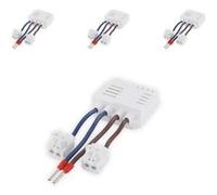 DiO Connected Home - Lot de 4 micro modules prise encastrée - 3500W - extra plat - Blanc - Chacon blanc