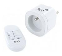 DiO Connected Home - Prise connectée + télécommande - 3000W - 3 canaux - Blanc et Noir - DiO G