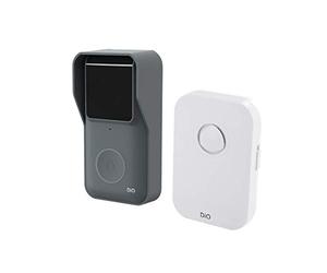 DiO Connected Home Sonnette connectée sans fil WiFi avec Carillon, audio bidirectionnel DIOBELL-B01 Gris