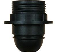 Dio - Soquet Ampoule lumière Lampe-Douille Plast.E27 + Bague Noir-Voltman-DIO043111, Noir